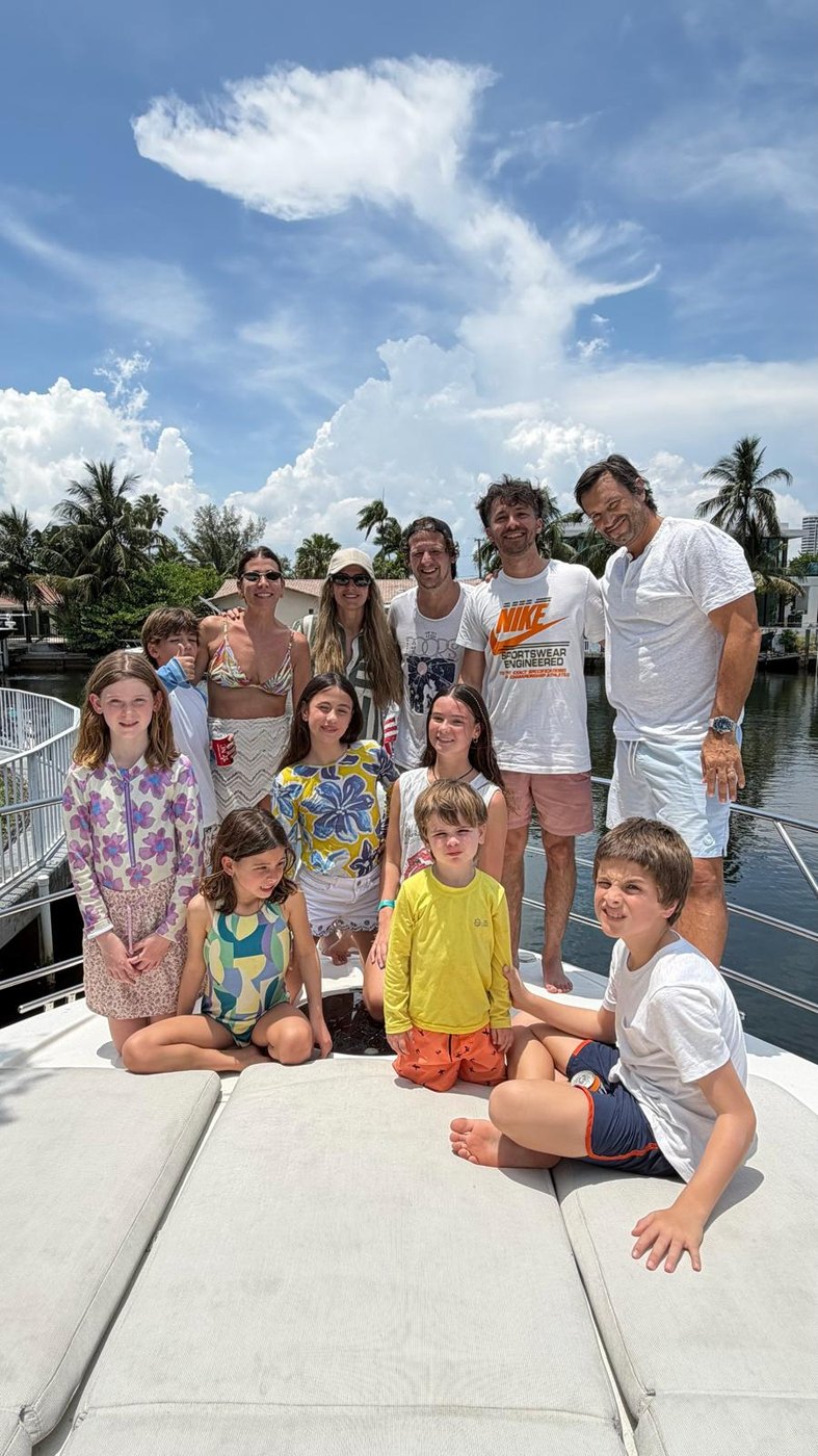 Family on the bow
