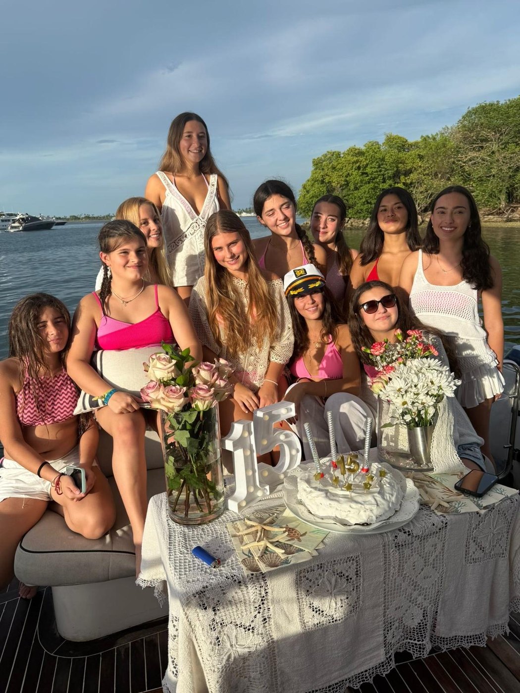 Quinceañera cake on board
